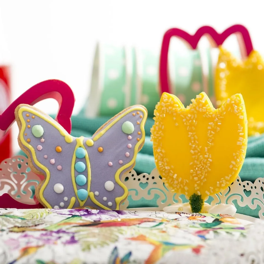 Decora Koekjes Uitsteker Tulp en Vlinder*** Figuur Stekers