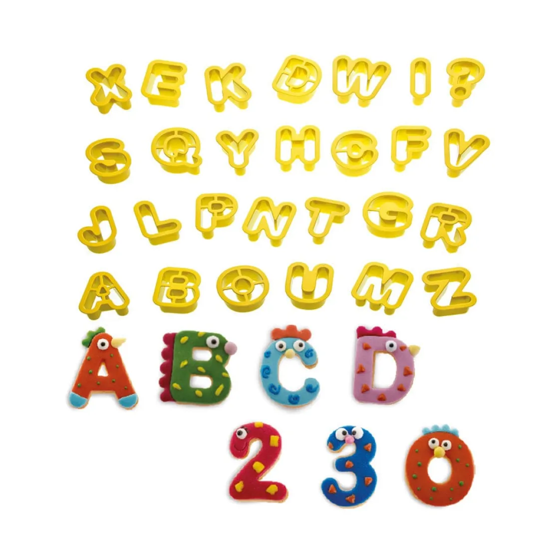 Decora Koekjes Uitstekers Cijfers en Alfabet Set/36* Cijfer En Letter Stekers