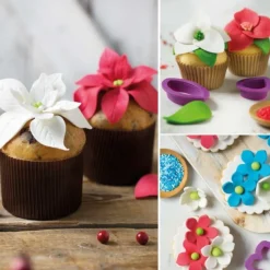Decora Koekjes Uitstekers Decoreerset Winter 9st.*** Bloem En Blad Stekers