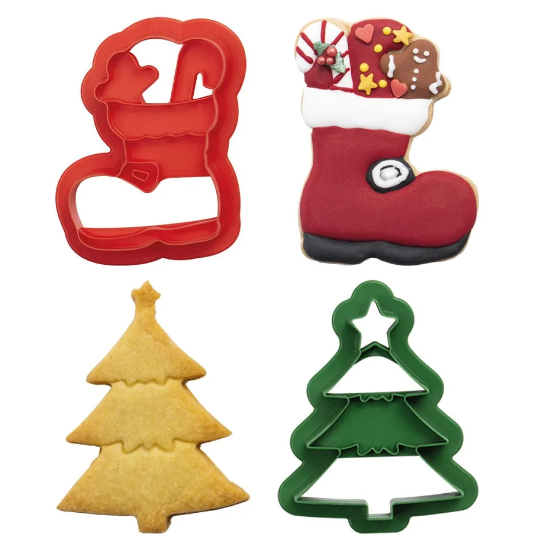 Decora Koekjes Uitstekerset Kerstboom & Laars* Figuur Stekers