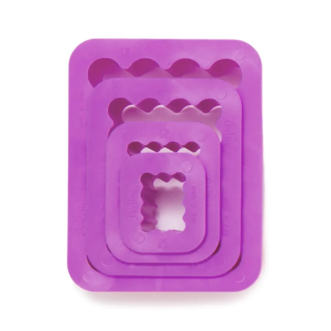 Decora Koekjes Uitstekerset Rechthoek met Kartel 4st.* Figuur Stekers