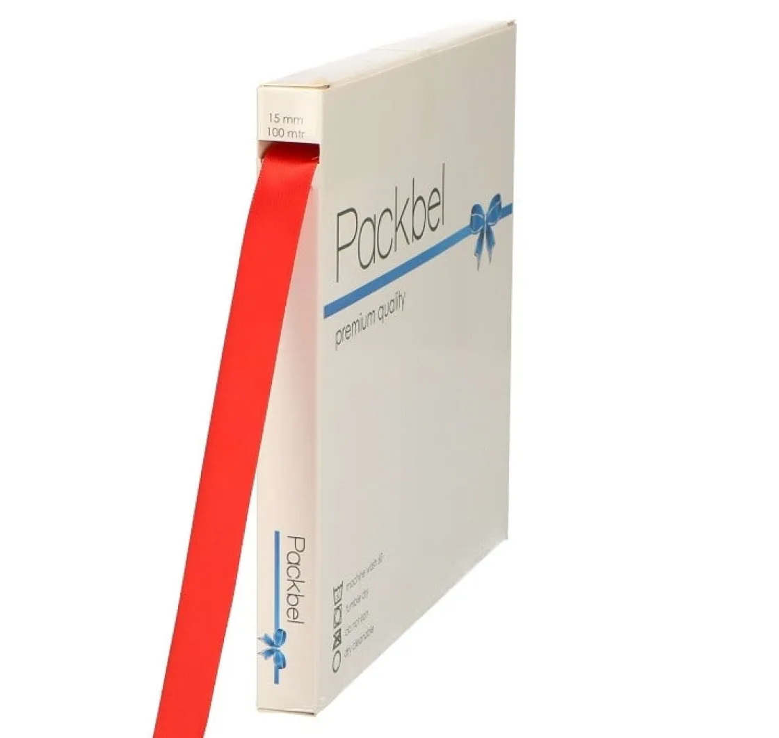 Overig Lint Satijn Rood 15mmx100m* Chocolade Verpakkingen|Bonbon Doosjes