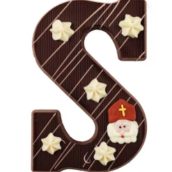 Overig Luxe Chocoladeletter Puur -Letter S- 220g* Snoepgoed|Chocolade Decoraties