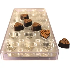 Chocolate World Magneet bonbonvorm Hart 30x32x15mm (18)* Logo Bonbons|Magneet Bonbonvormen