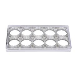 Chocolate World Magneet bonbonvorm kartel Rond Ø50x10mm (10)*** Logo Bonbons|Magneet Bonbonvormen