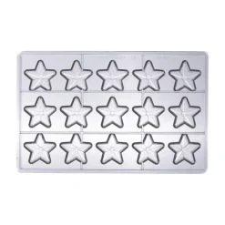 Martellato Bonbonvorm Sterretjes (15x) 40x42x16mm* Bonbonvormen