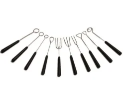 Martellato Doorhaalvorkjes RVS set/10* Vorkjes, Rekjes En Toebehoren