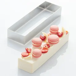 Martellato Taartring RVS Rechthoek 62x252x40mm* Dessertringen|Rechthoekige Bakvormen