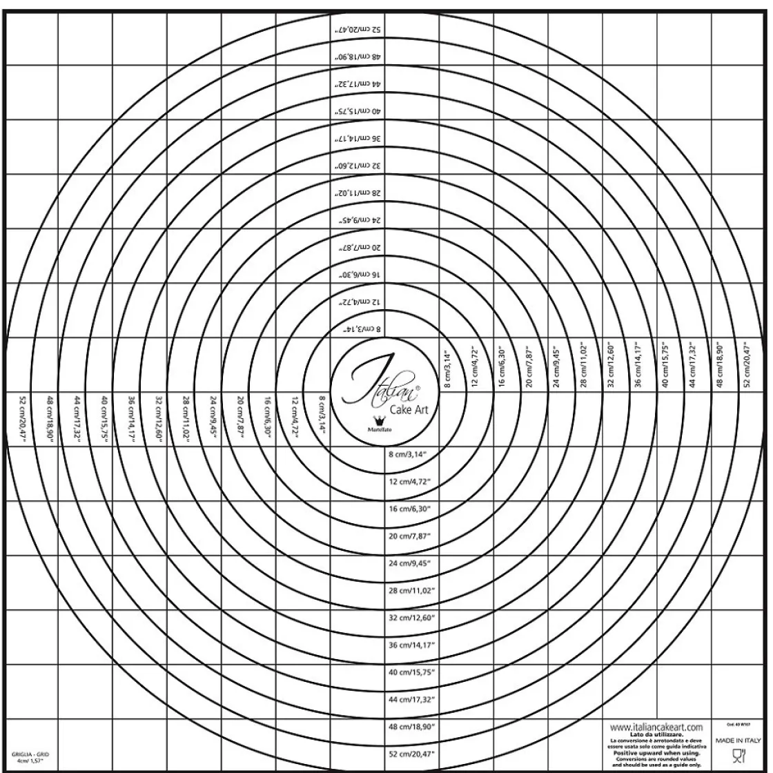 Martellato Uitrolmat met Maatindeling 60x58cm* Rolstokken