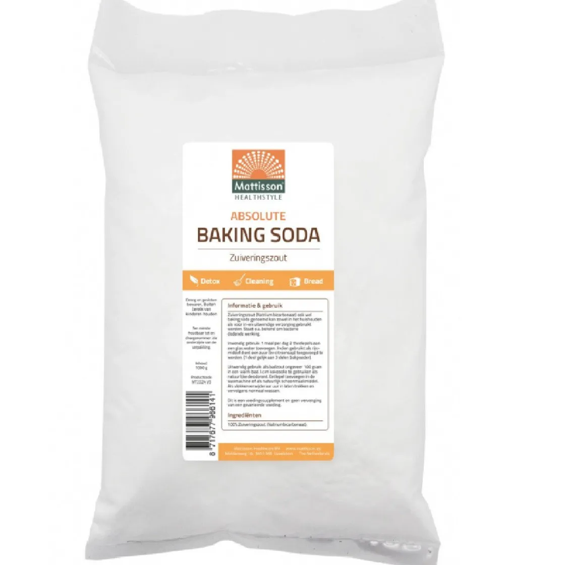 Mattisson Bakzout 1kg* Hulpstoffen