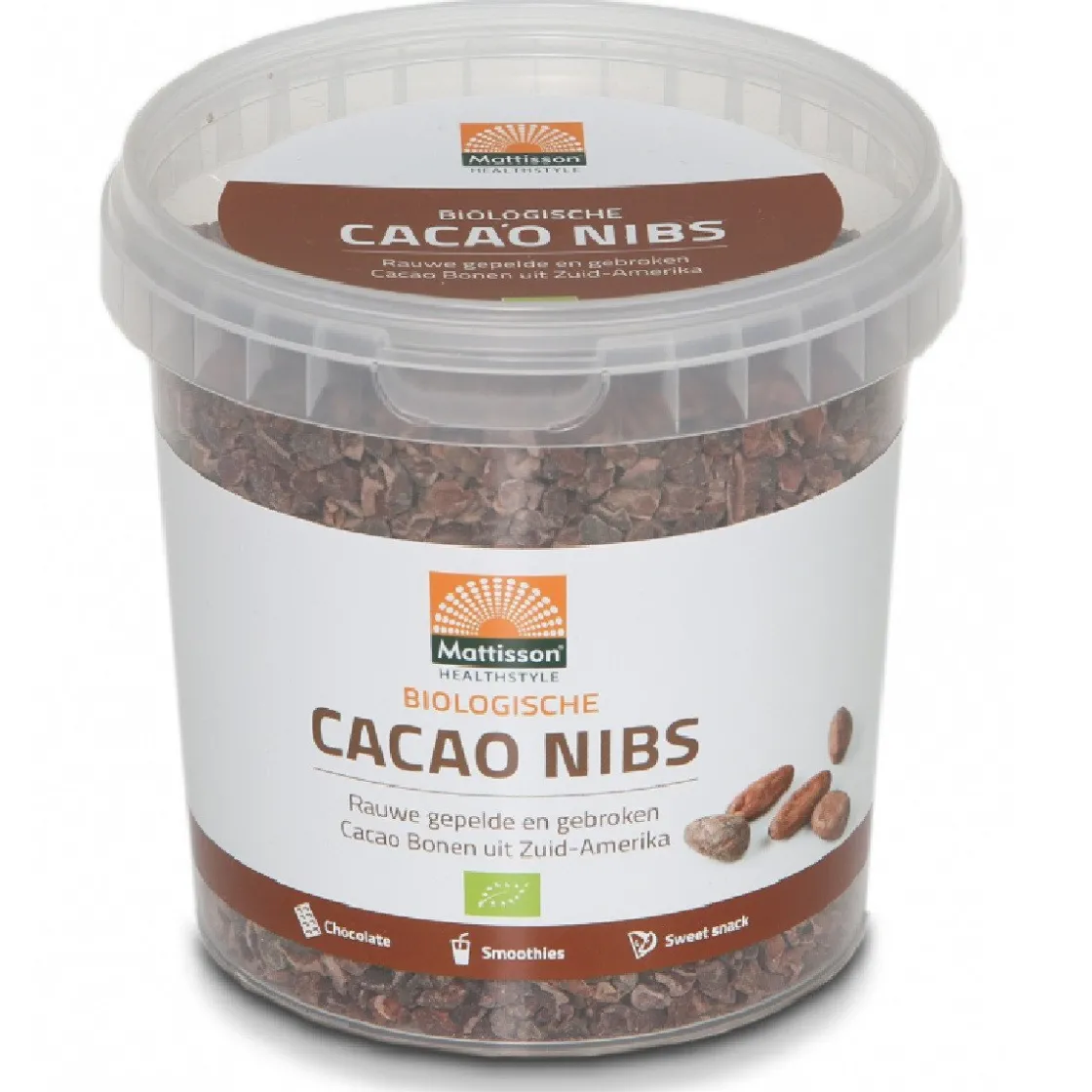 Mattisson Cacao Nibs Rauw Biologisch 400g* Cacaoproducten