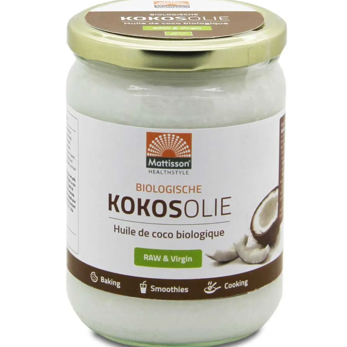 Mattisson Kokosolie Extra Virgin Biologisch 500ml* Oliën En Vetten|Hulpstoffen
