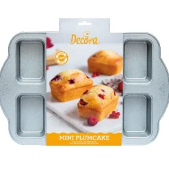 Decora Mini Plumcake Bakvorm 9,5x6,3cm 8st.* Rechthoekige Bakvormen