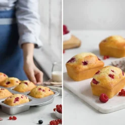 Decora Mini Plumcake Bakvorm 9,5x6,3cm 8st.* Rechthoekige Bakvormen