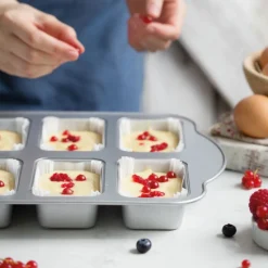 Decora Mini Plumcake Bakvorm 9,5x6,3cm 8st.* Rechthoekige Bakvormen