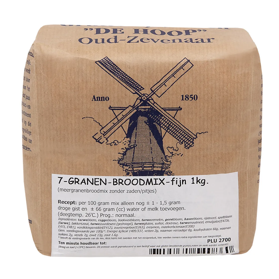 Molen de Hoop 7 Granen Broodmix Fijn 1kg* Broodmixen|Bekijk Alle Mixen