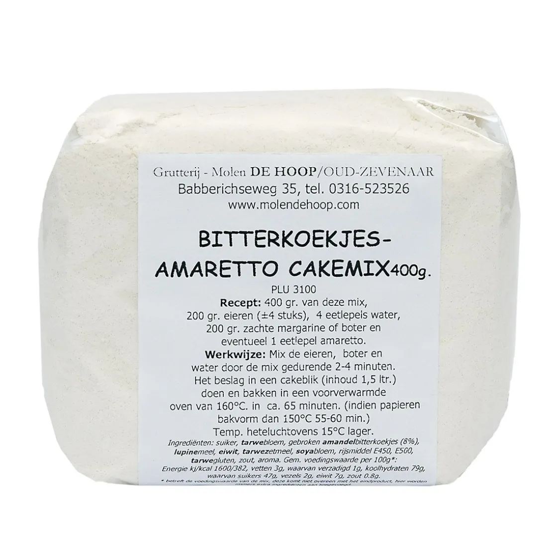 Molen de Hoop Bitterkoekjes/Amaretto cake-mix 400gr* Banketmixen|Bekijk Alle Mixen