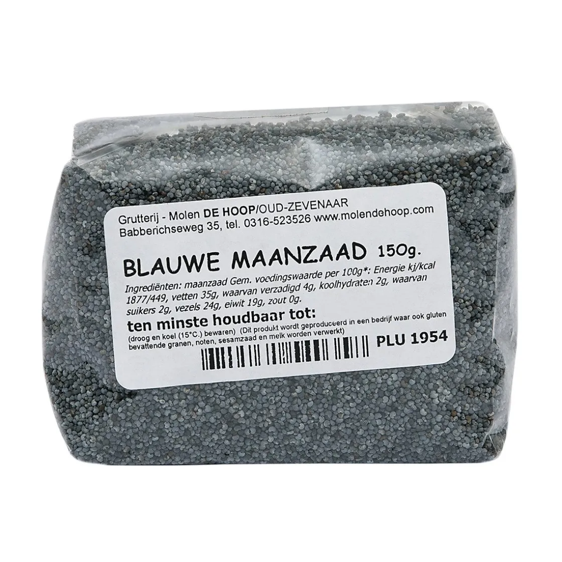 Molen de Hoop Blauw Maanzaad 150gr* Zaden, Granen, Noten En Vruchten