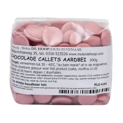 Molen de Hoop Chocoladedruppels Aardbei 200g* Chocolade|Chocolade Druppels