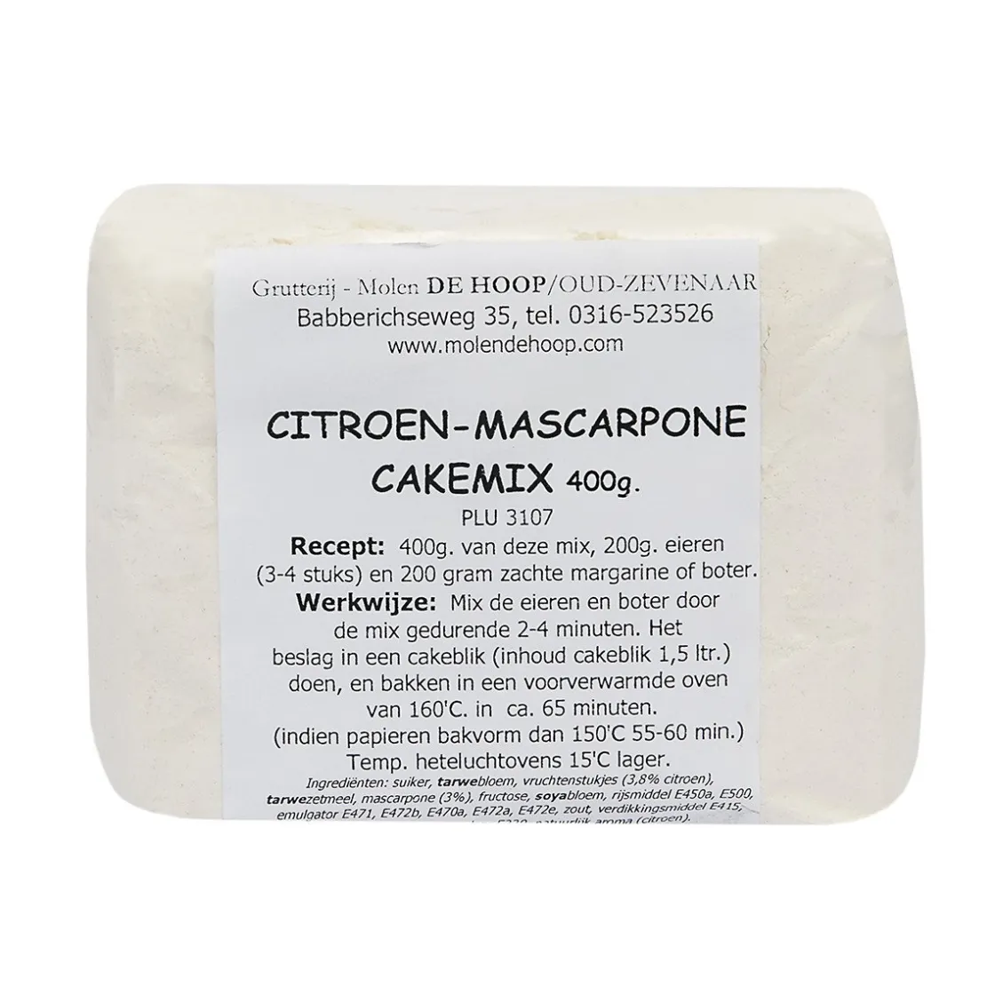 Molen de Hoop Citroen Mascarpone cake 400gr* Banketmixen|Bekijk Alle Mixen