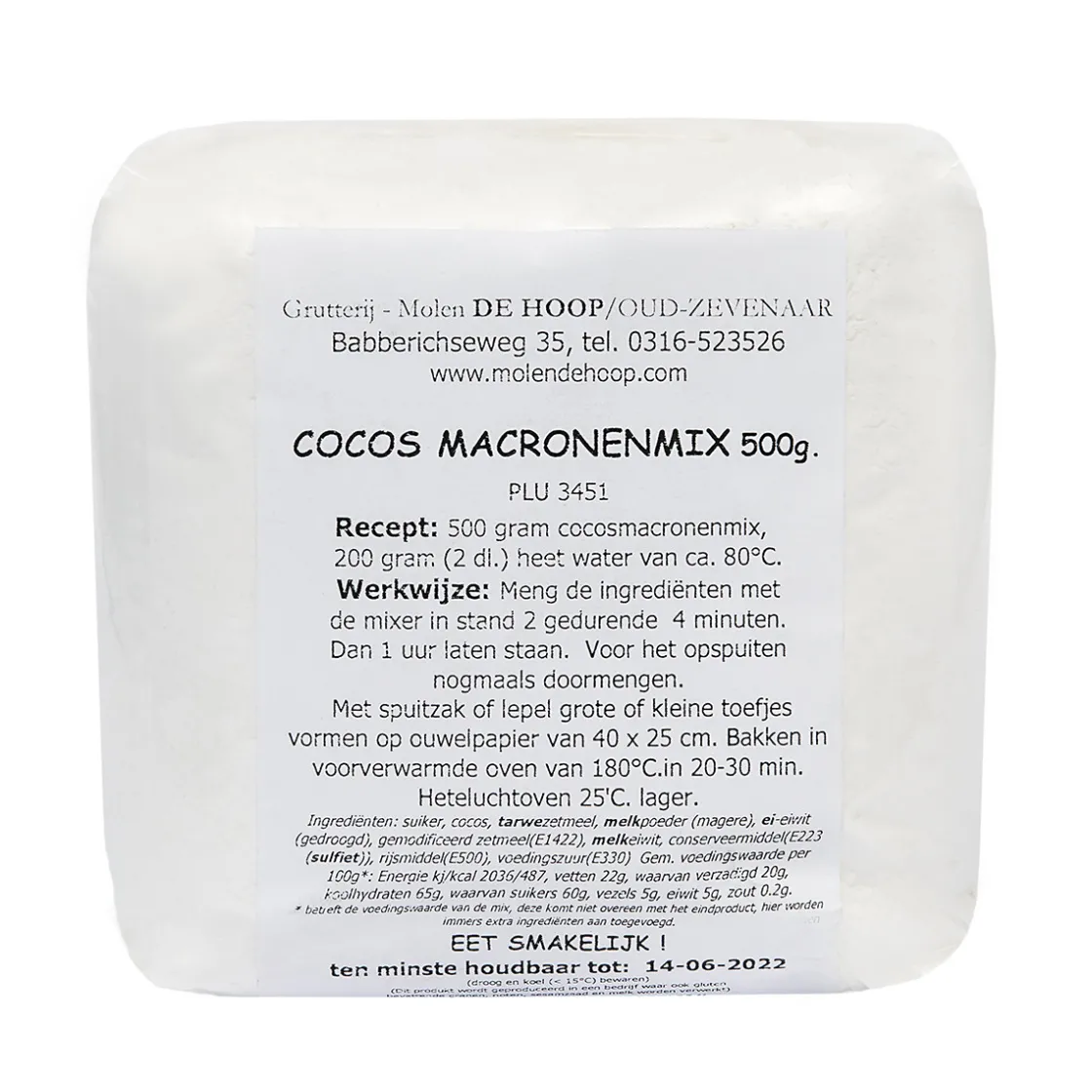 Molen de Hoop Cocosmakronenmix 500gr* Koekmixen|Bekijk Alle Mixen