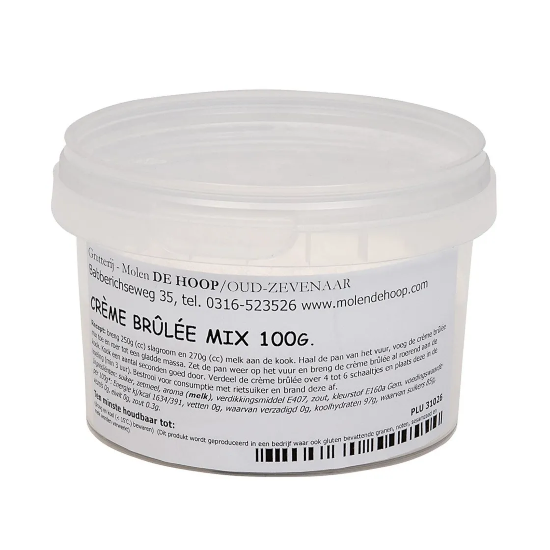 Molen de Hoop Creme Brulee Mix 100g* Dessertmixen|Roompoeders