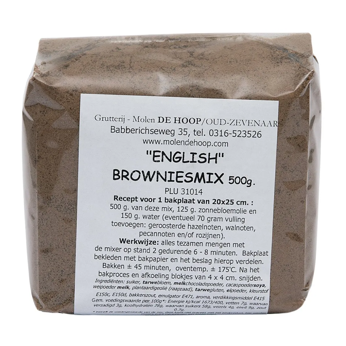 Molen de Hoop English Brownie mix 500gr* Banketmixen|Bekijk Alle Mixen