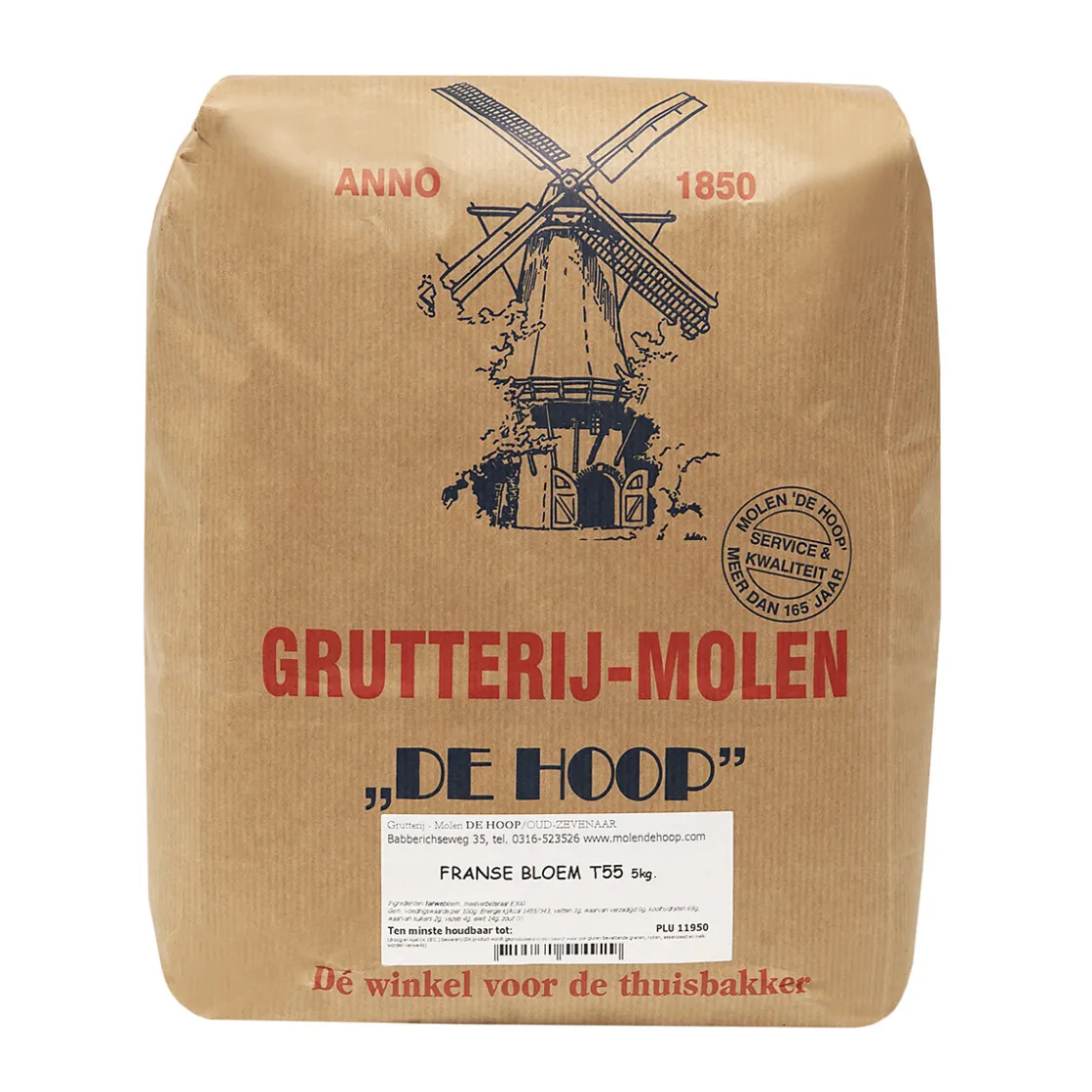 Molen de Hoop Franse Tarwebloem T55 5kg* Bloem En Meel