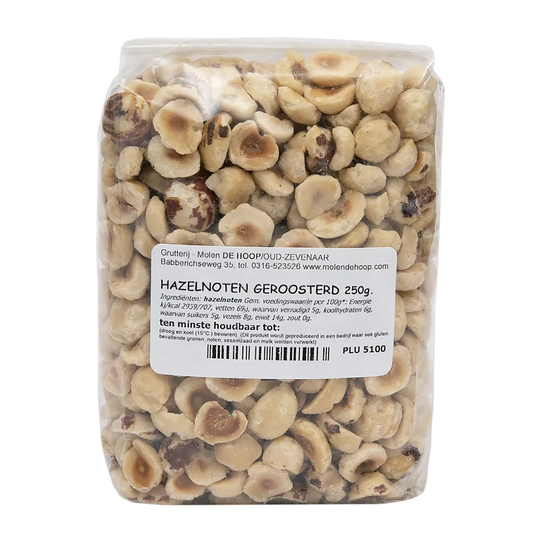 Molen de Hoop Hazelnoten half geroosterd 250gr* Zaden, Granen, Noten En Vruchten