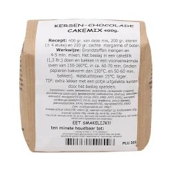 Molen de Hoop Kersen-Chocoladecakemix 400gr* Banketmixen|Bekijk Alle Mixen