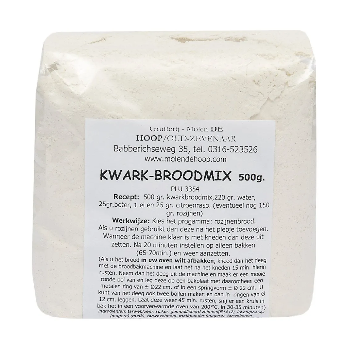 Molen de Hoop Kwarkbroodmix 500gr* Broodmixen|Bekijk Alle Mixen
