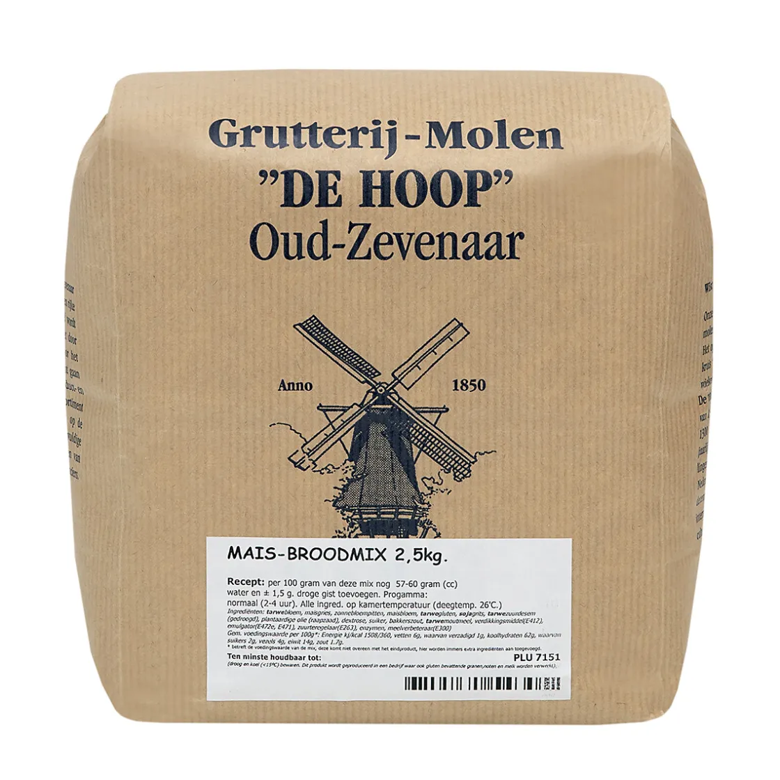 Molen de Hoop Maisbrood Mix 2,5kg* Broodmixen|Bekijk Alle Mixen