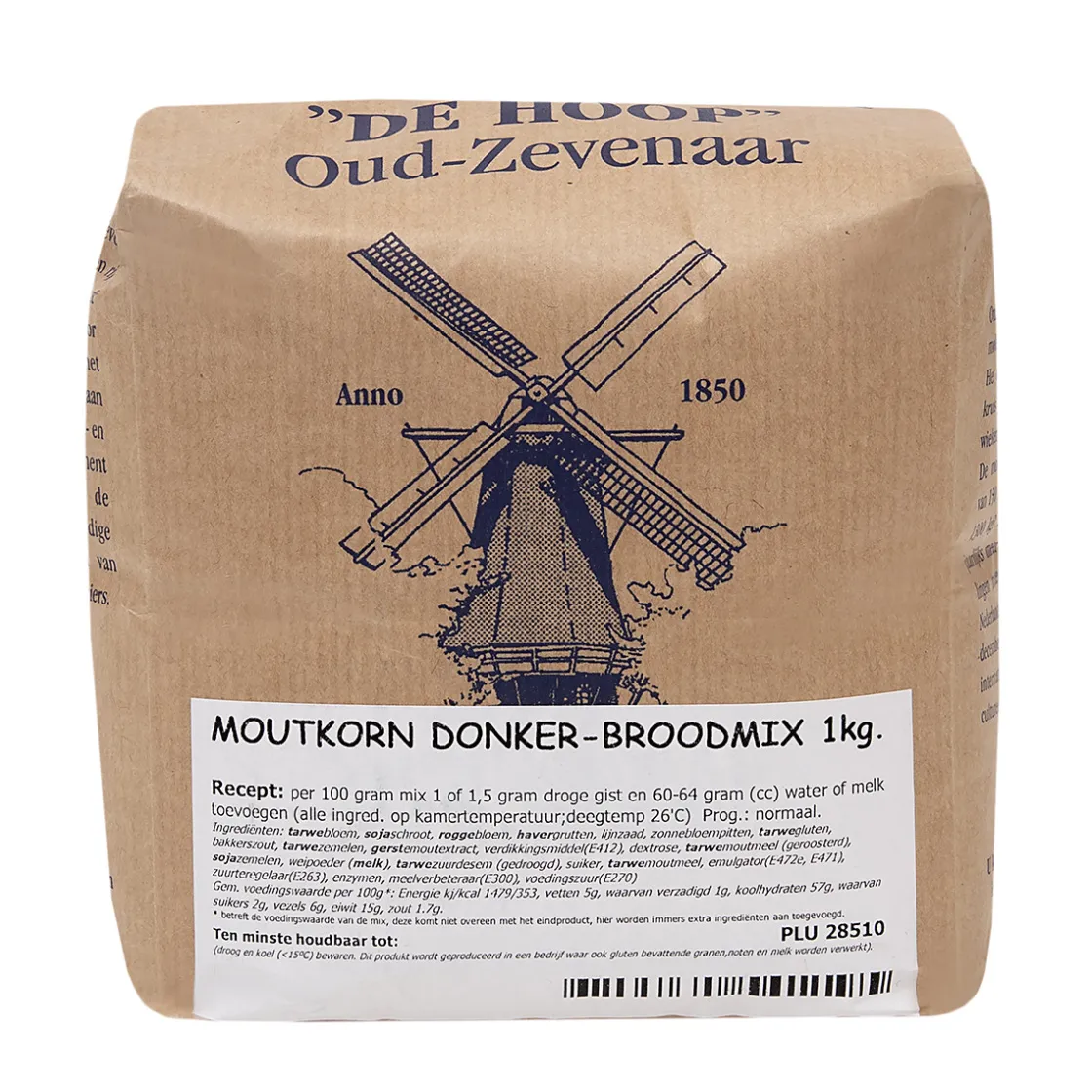 Molen de Hoop Moutkorn Donker Broodmix 1kg* Broodmixen|Bekijk Alle Mixen