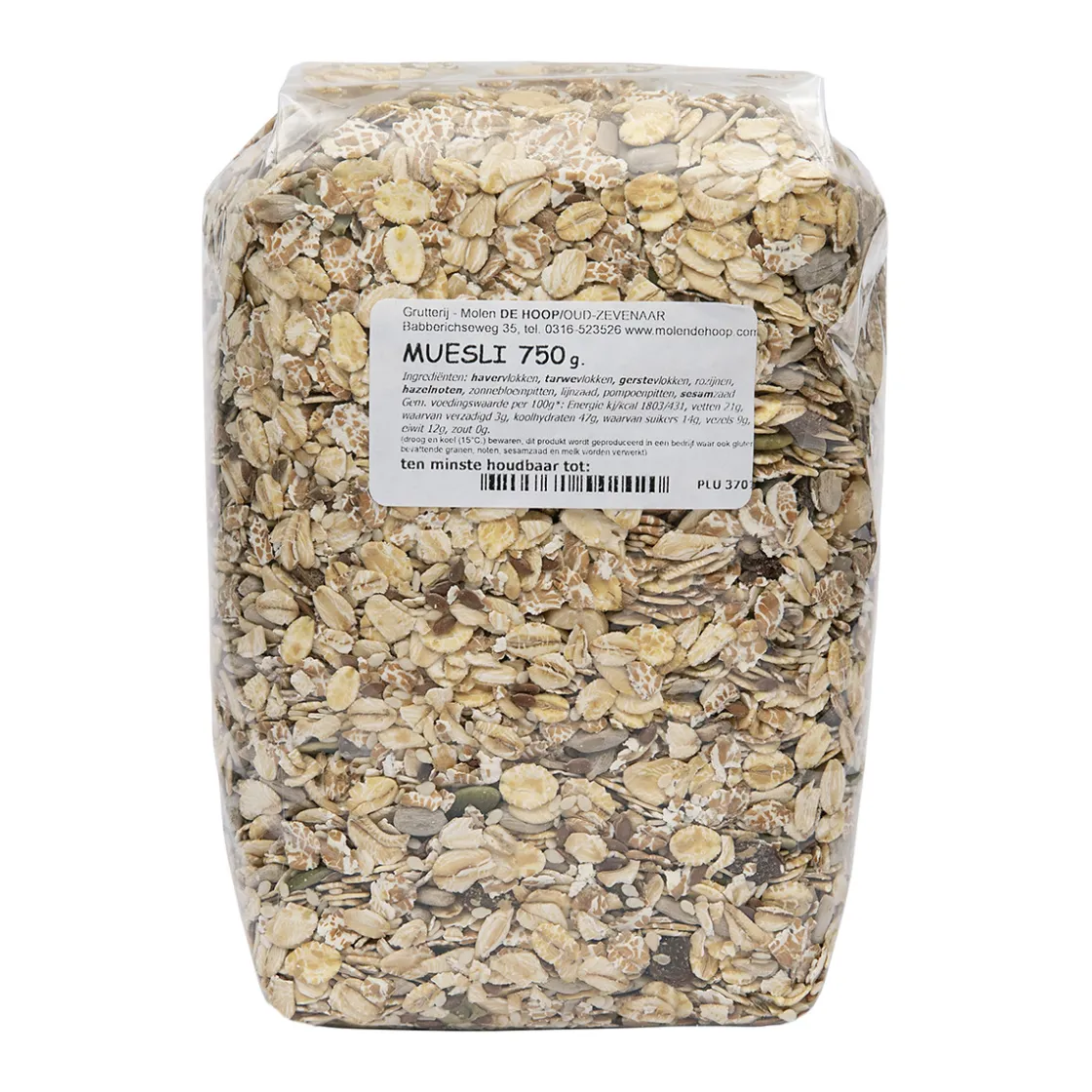 Molen de Hoop Muesli 750gr.* Zaden, Granen, Noten En Vruchten