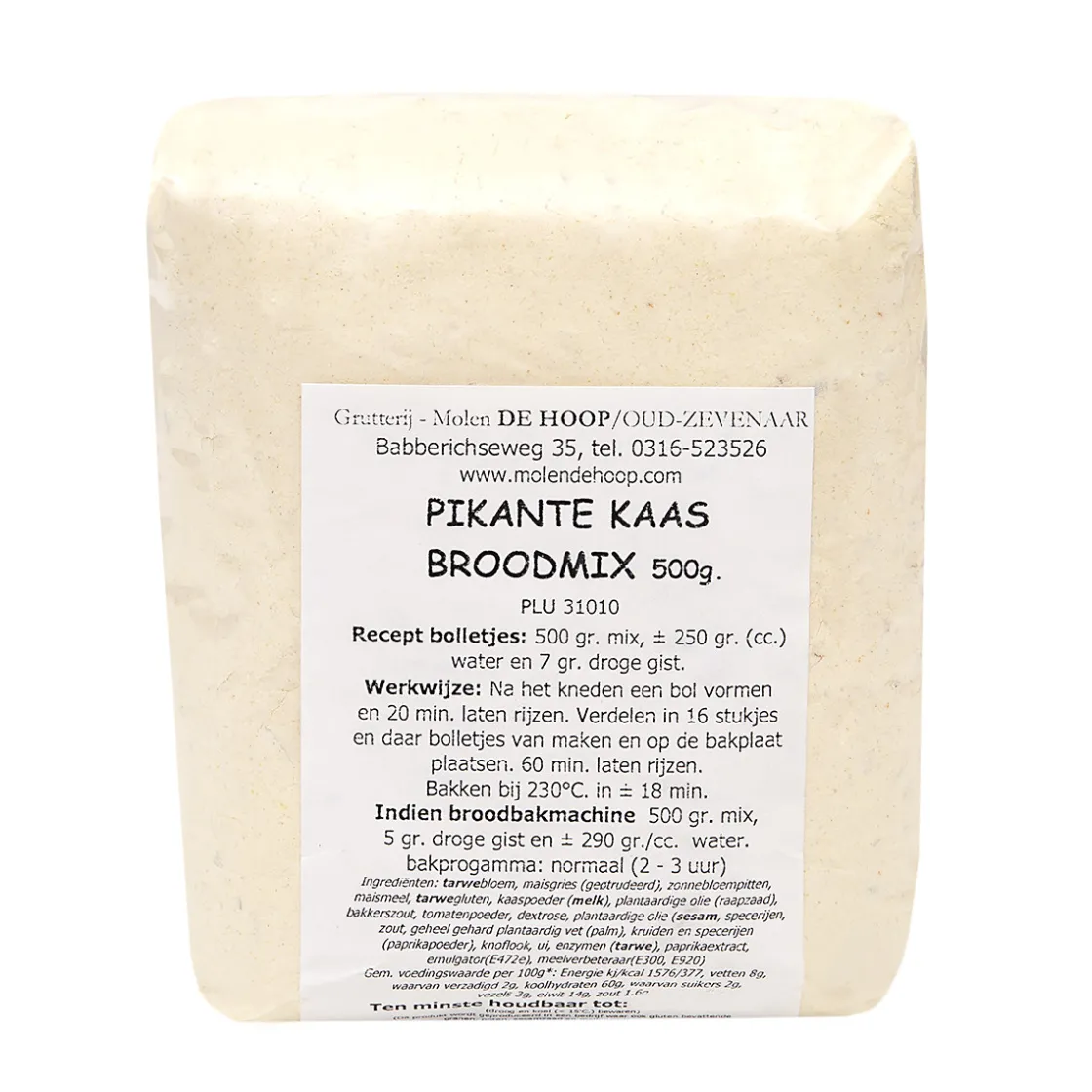 Molen de Hoop Pikante Kaas Broodmix 500gr* Broodmixen|Bekijk Alle Mixen