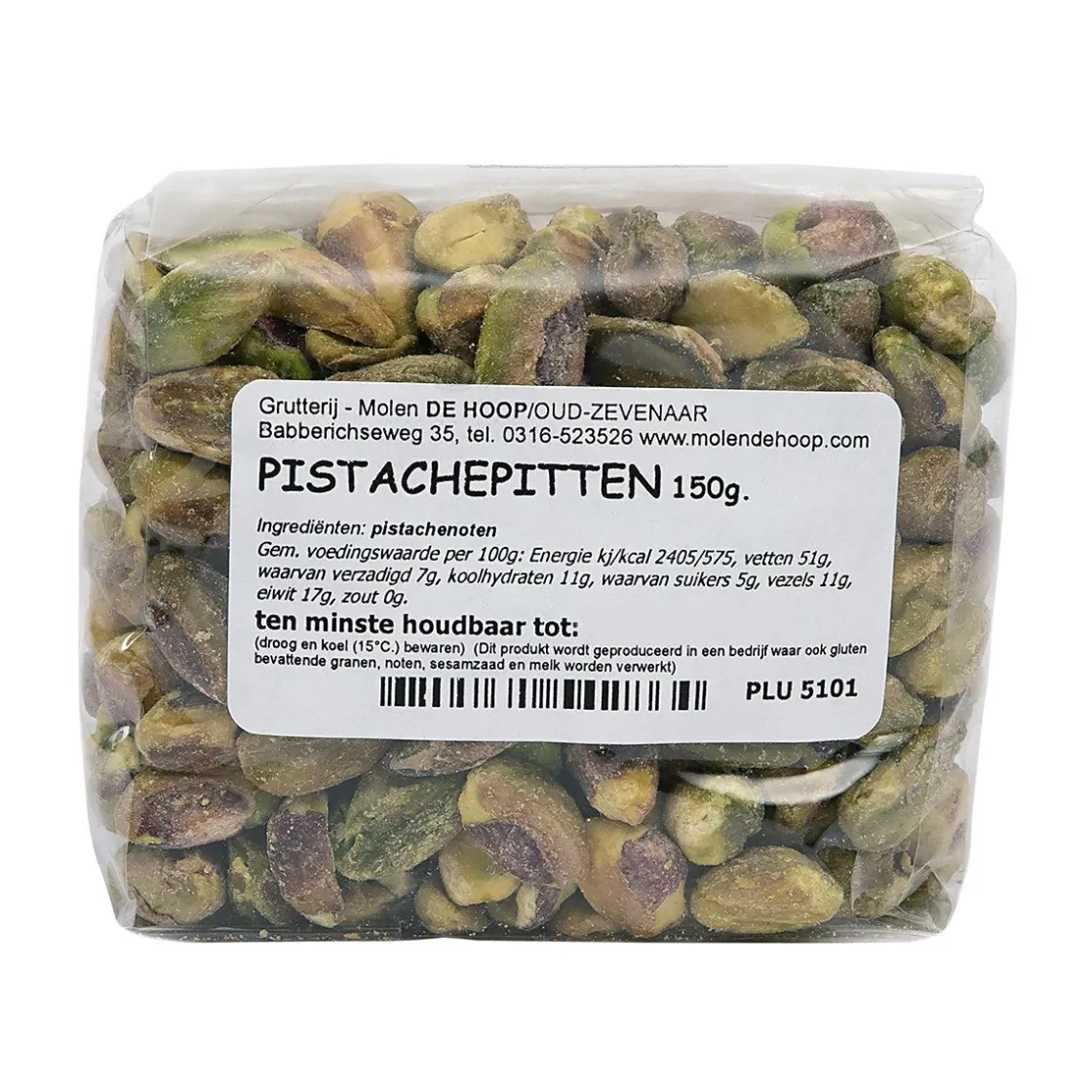 Molen de Hoop Pistachepitten 150gr* Zaden, Granen, Noten En Vruchten