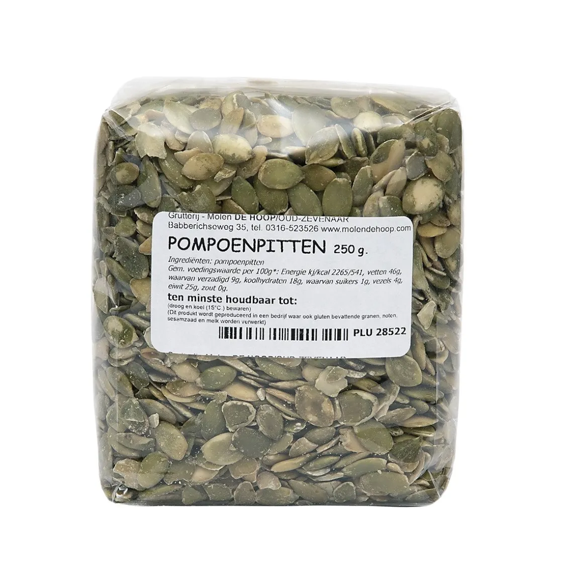 Molen de Hoop Pompoenpitten 250gr* Zaden, Granen, Noten En Vruchten