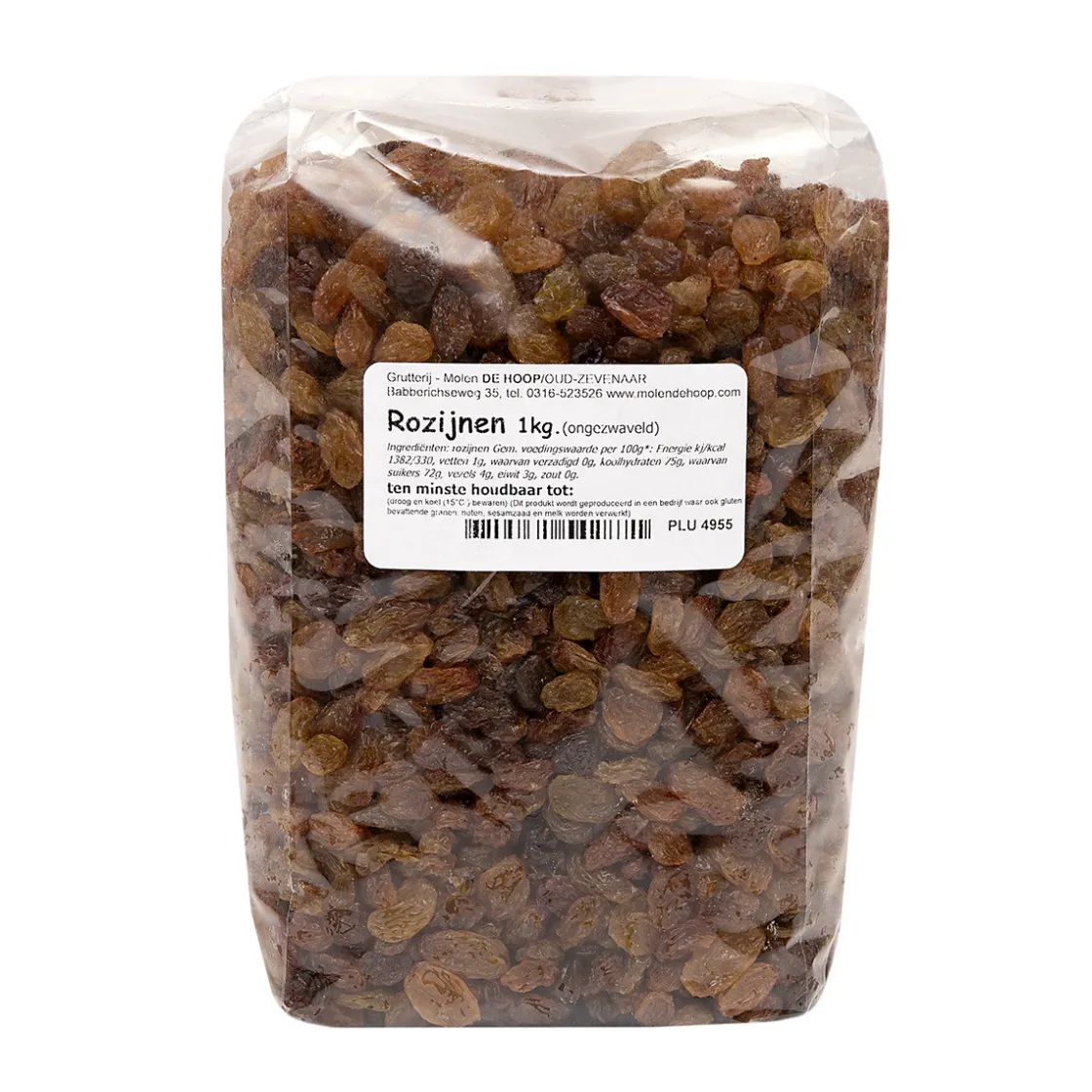 Molen de Hoop Rozijnen 1kg* Zaden, Granen, Noten En Vruchten