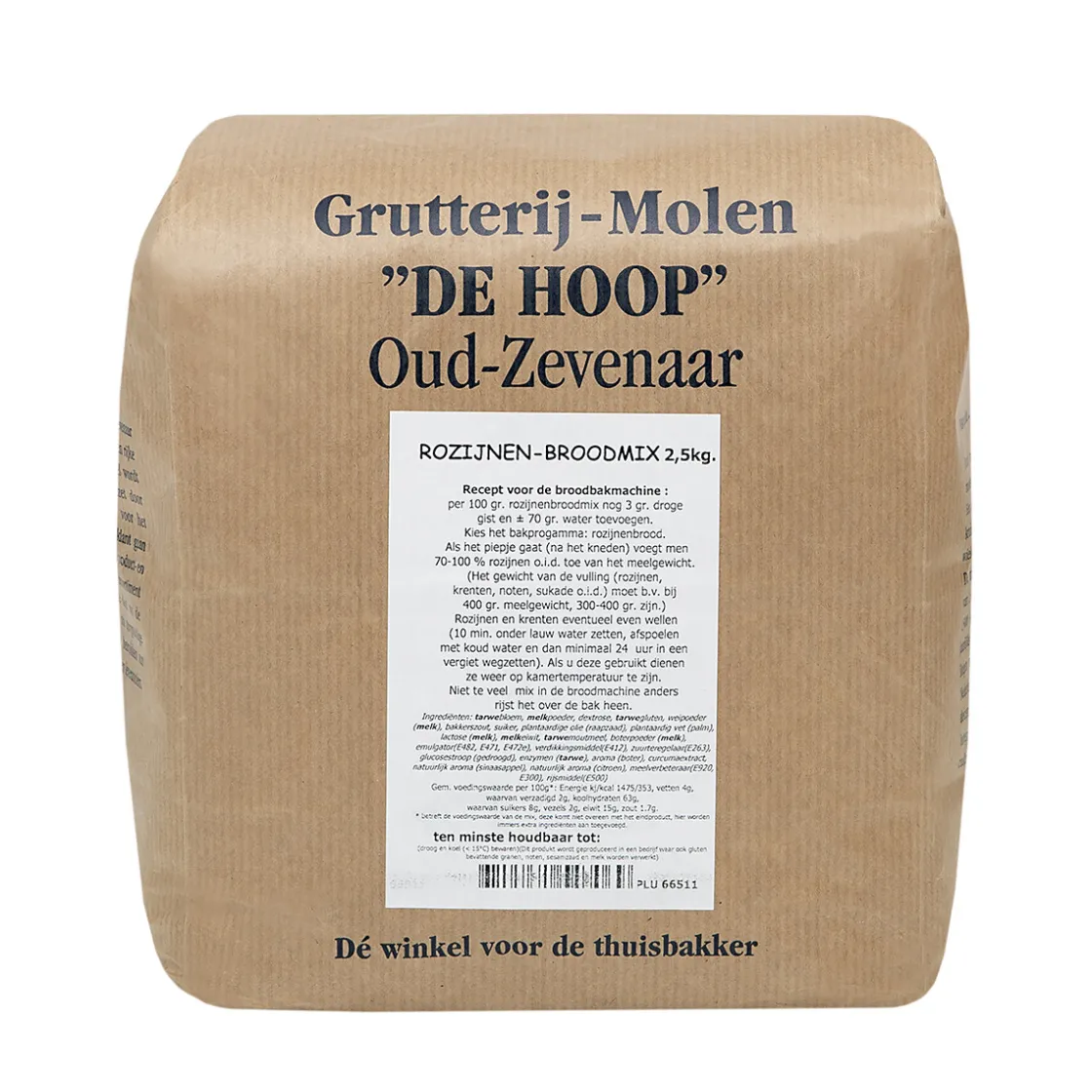 Molen de Hoop Rozijnenbroodmix 2,5kg* Broodmixen|Bekijk Alle Mixen