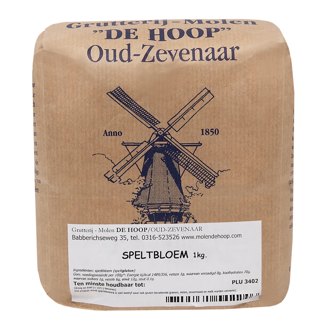 Molen de Hoop Speltbloem 1kg* Bloem En Meel
