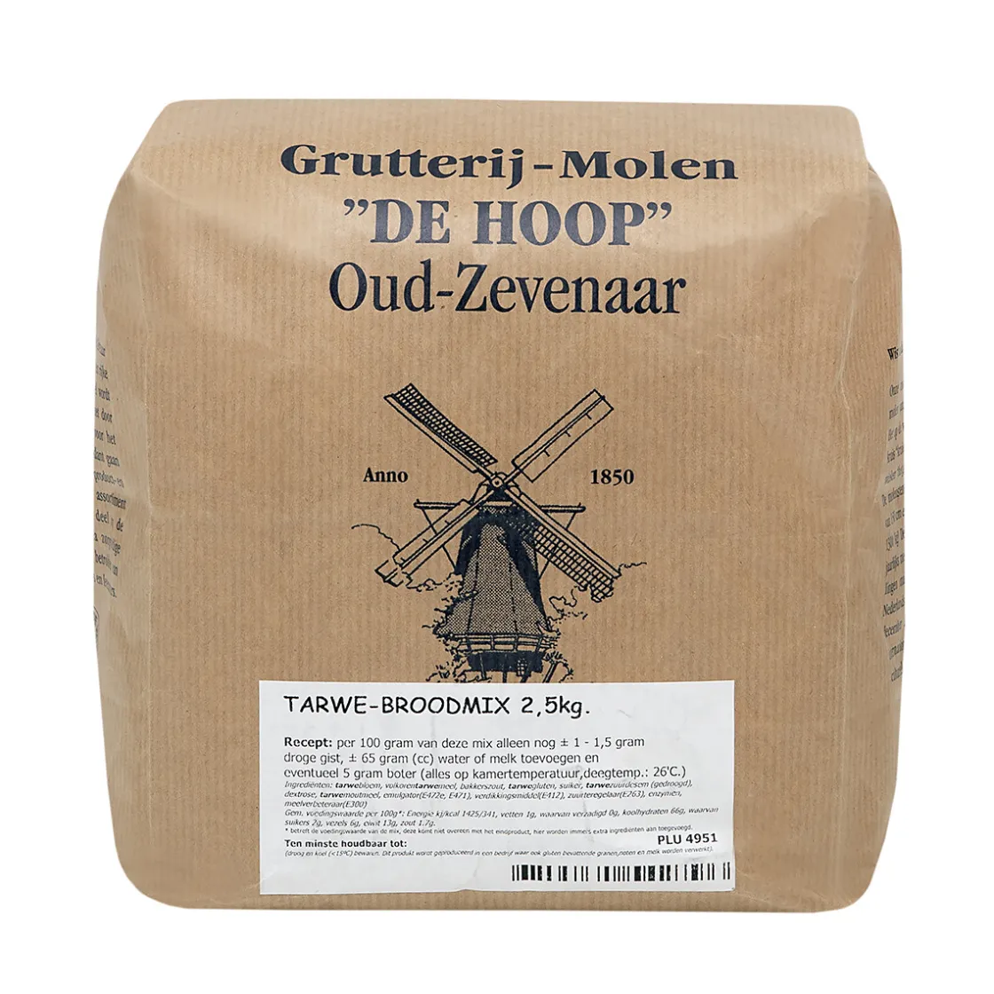 Molen de Hoop Tarwe Broodmix 2,5kg* Broodmixen|Bekijk Alle Mixen