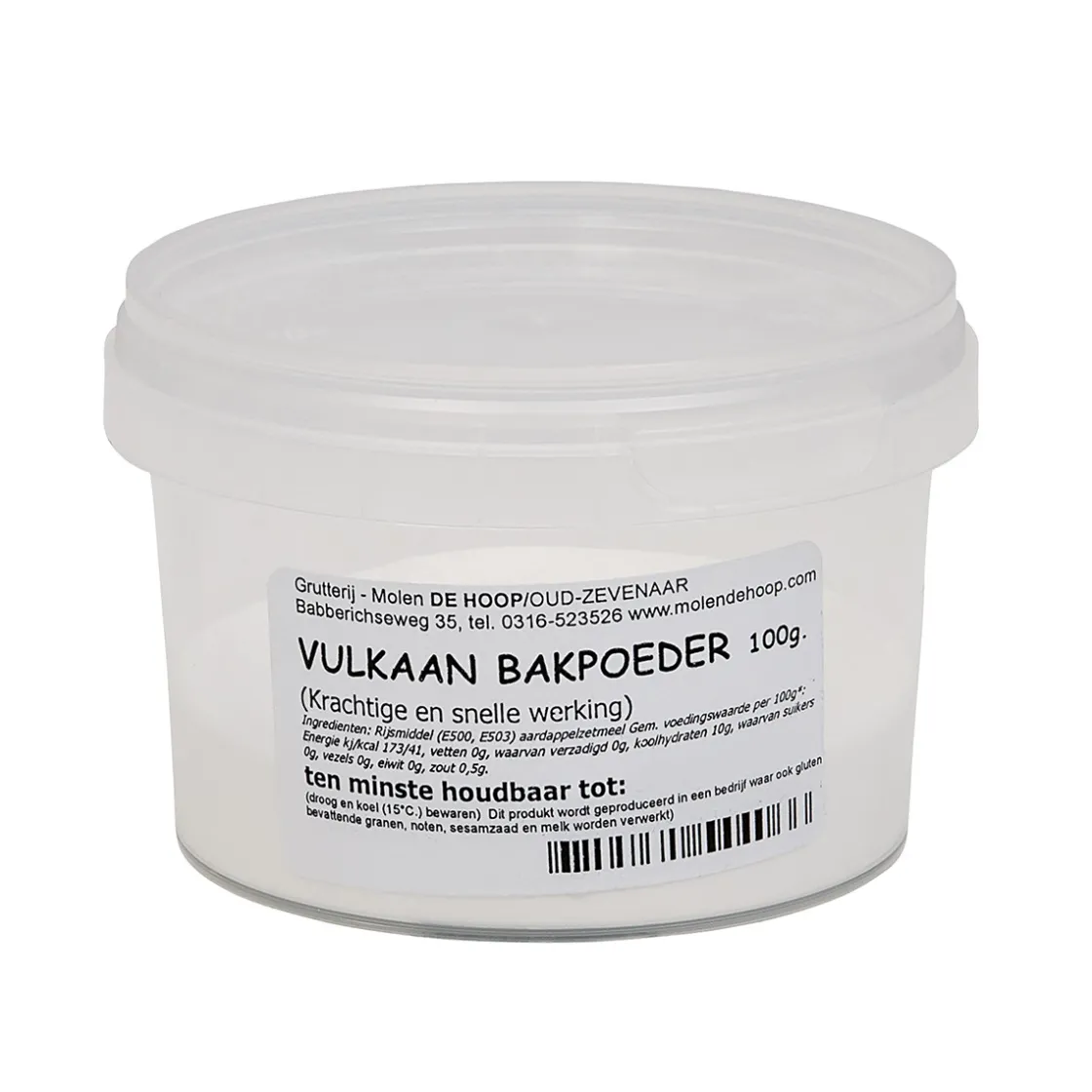 Molen de Hoop Vulkaan Bakpoeder 100gr* Hulpstoffen