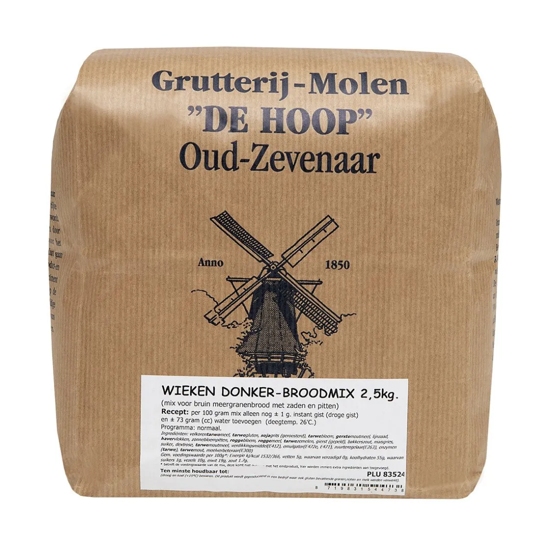 Molen de Hoop Wieken Donker Broodmix 2,5kg* Broodmixen|Bekijk Alle Mixen