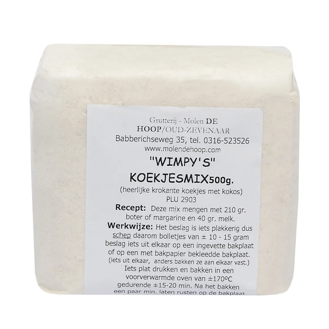 Molen de Hoop Wimpy's Koekjesmix met Kokos 500g* Koekmixen|Bekijk Alle Mixen