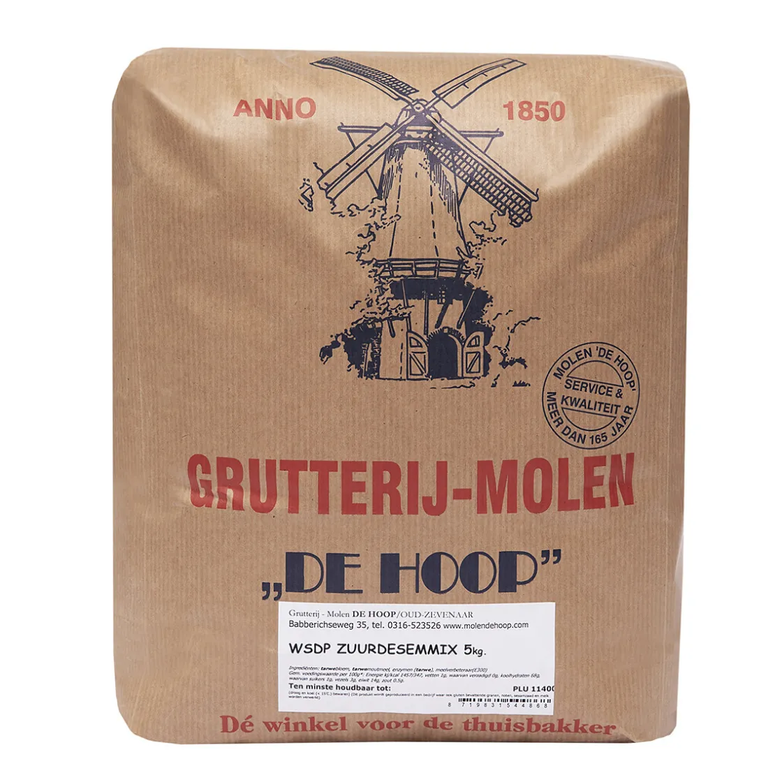 Molen de Hoop WSDP Zuurdesemmix 5kg* Broodmixen|Bekijk Alle Mixen
