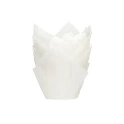 House of Marie Muffin Cups HoM Tulp Wit 36st.* Bakvormen Papier