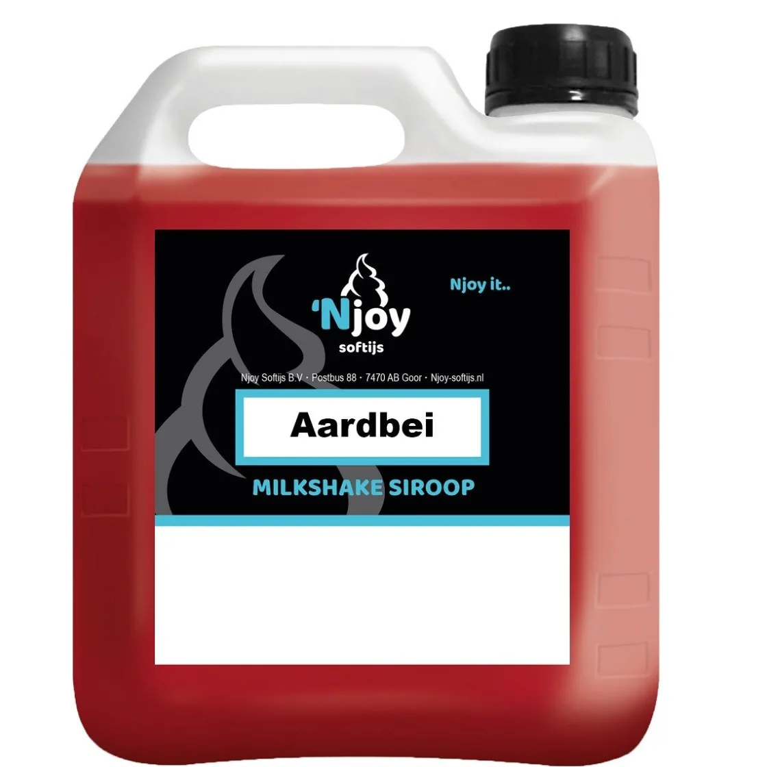 Njoy Milkshake Siroop Aardbei (2 liter)* Siropen