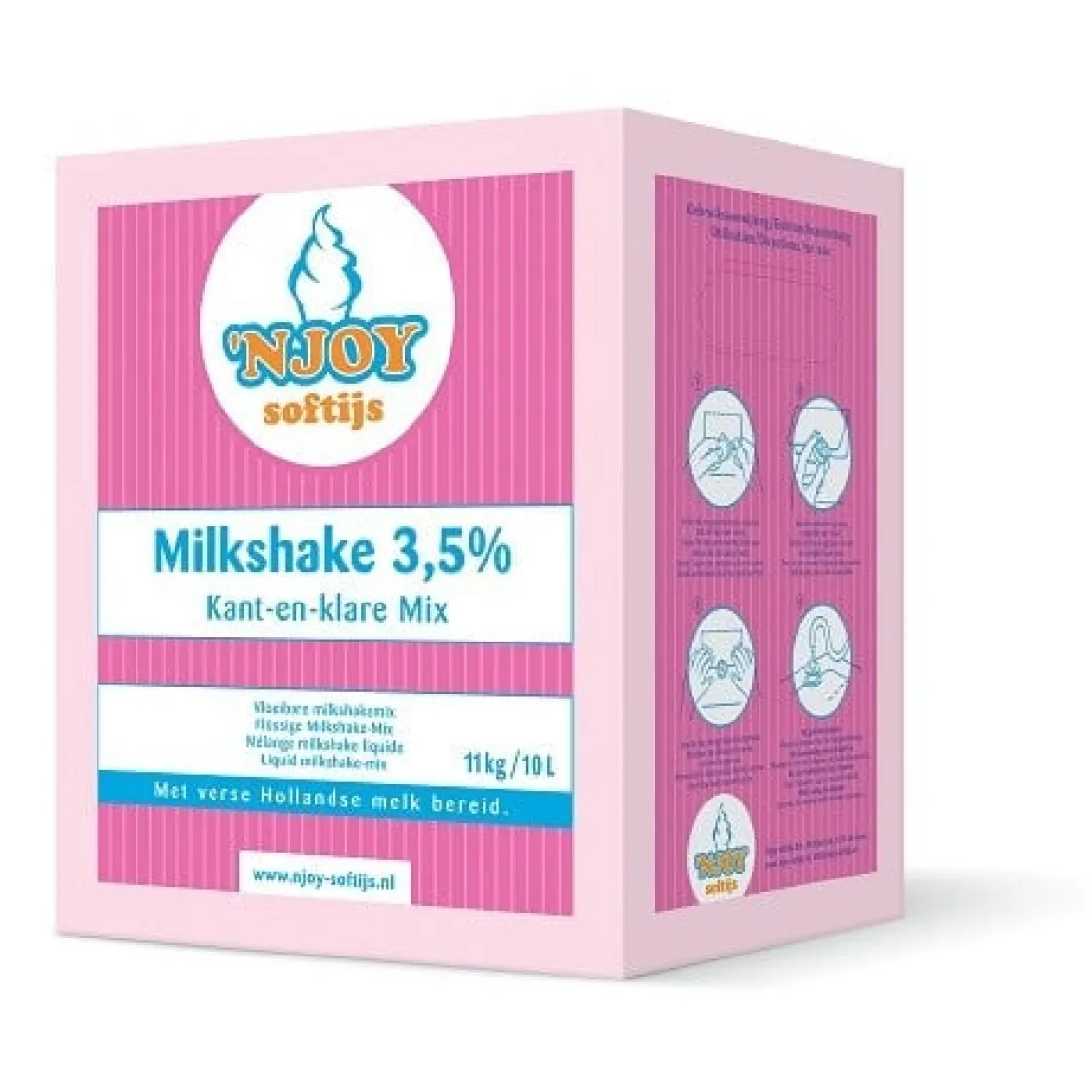 Njoy Milkshakemix 3,5% Vloeibaar K+K (10 liter)* Ijsmixen