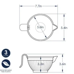 Nordic Ware Beslagkom Kunststof Hittebestendig 0,7L (Ø13cm)* Beslagkommen