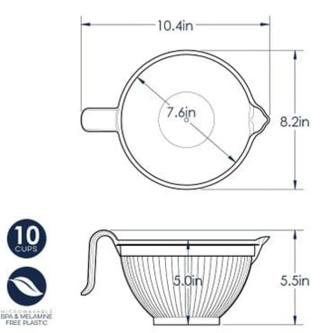 Nordic Ware Beslagkom Kunststof 2,4L (Ø19cm)* Beslagkommen